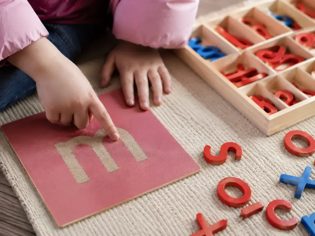 montessori sandpaper letters reading