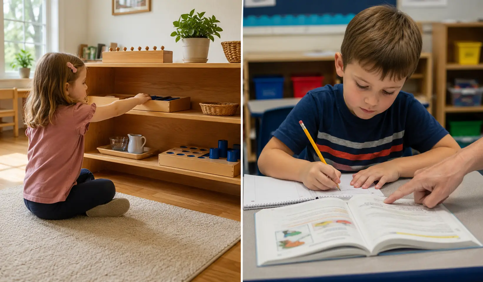 montessori vs traditional method comparison