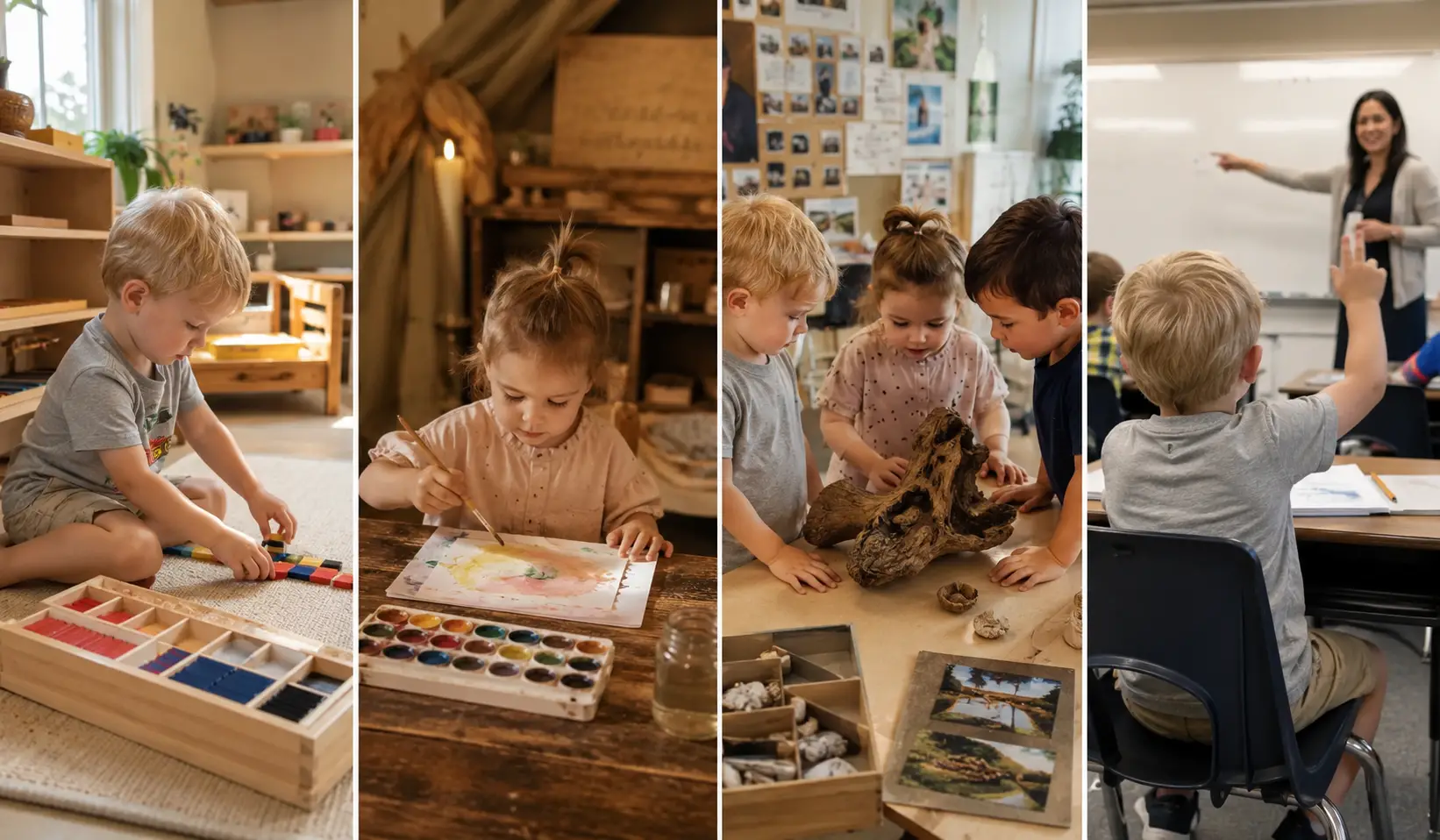 montessori vs waldorf vs reggio emilia vs traditional education