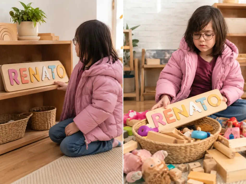 montessori wooden toy vs material presentation