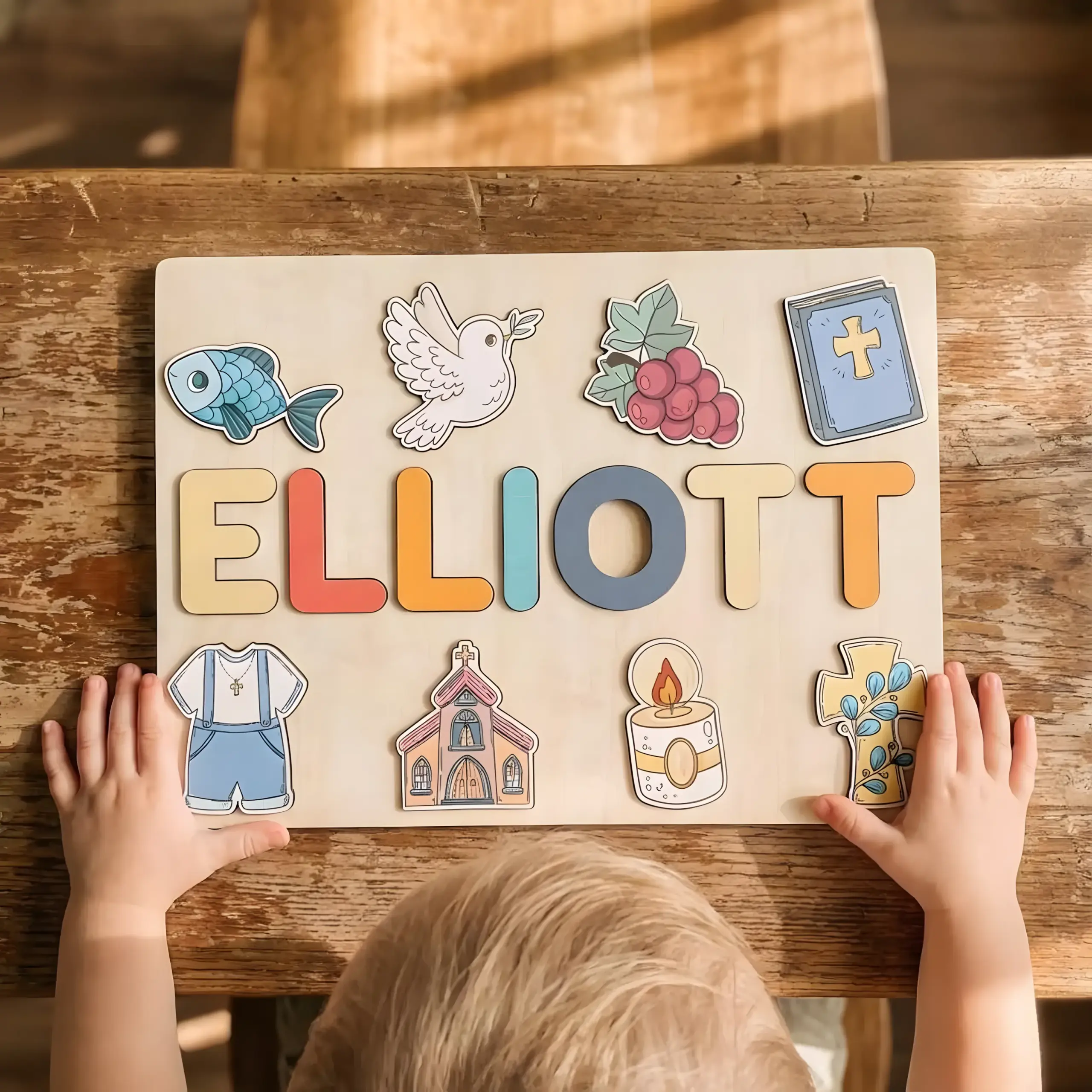 personalized catholic godson name puzzle baptism gift from godparents 2