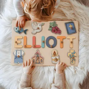 personalized catholic godson name puzzle baptism gift from godparents