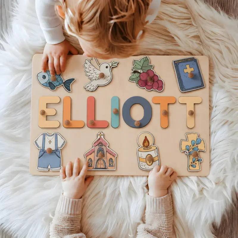 personalized catholic godson name puzzle baptism gift from godparents