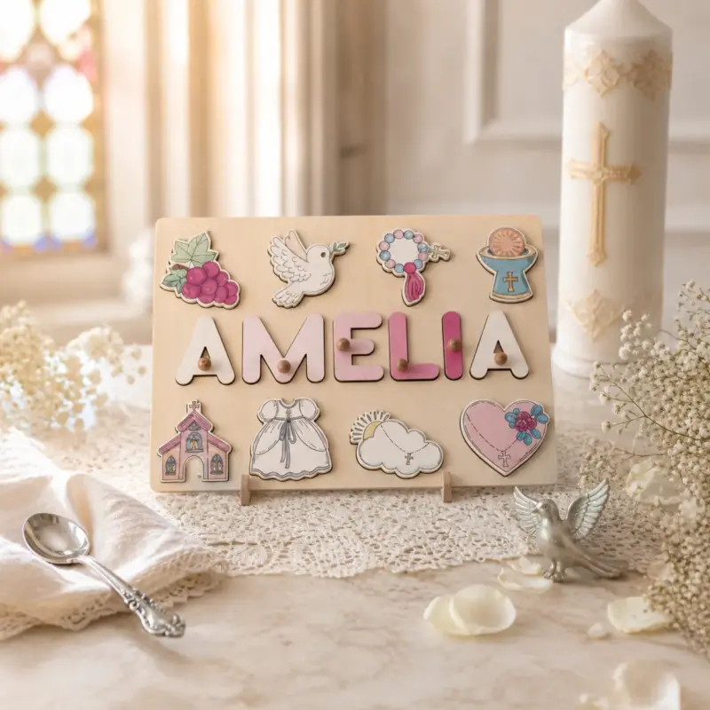 pink rosary goddaughter name puzzle 3