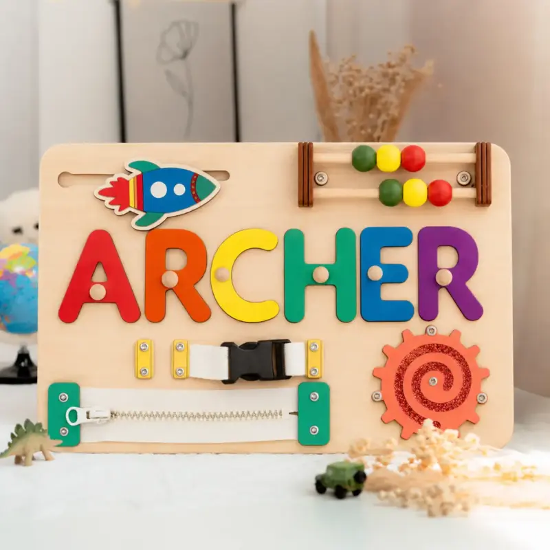 rocket wooden busy board