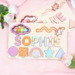 shape wooden montessori busy board