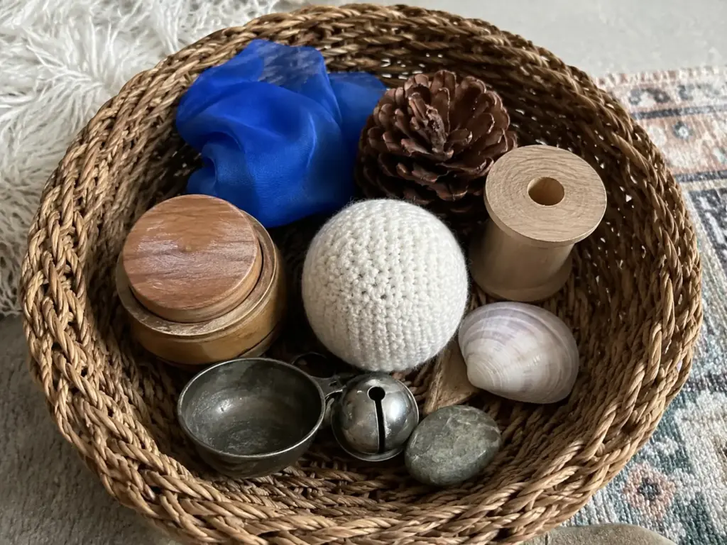 treasure basket setup 3 6 months