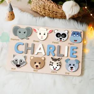 wild animals name puzzle