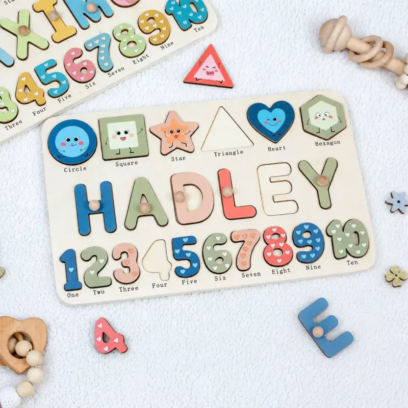 geometric montessori name puzzle 3