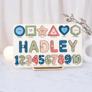geometric montessori name puzzle